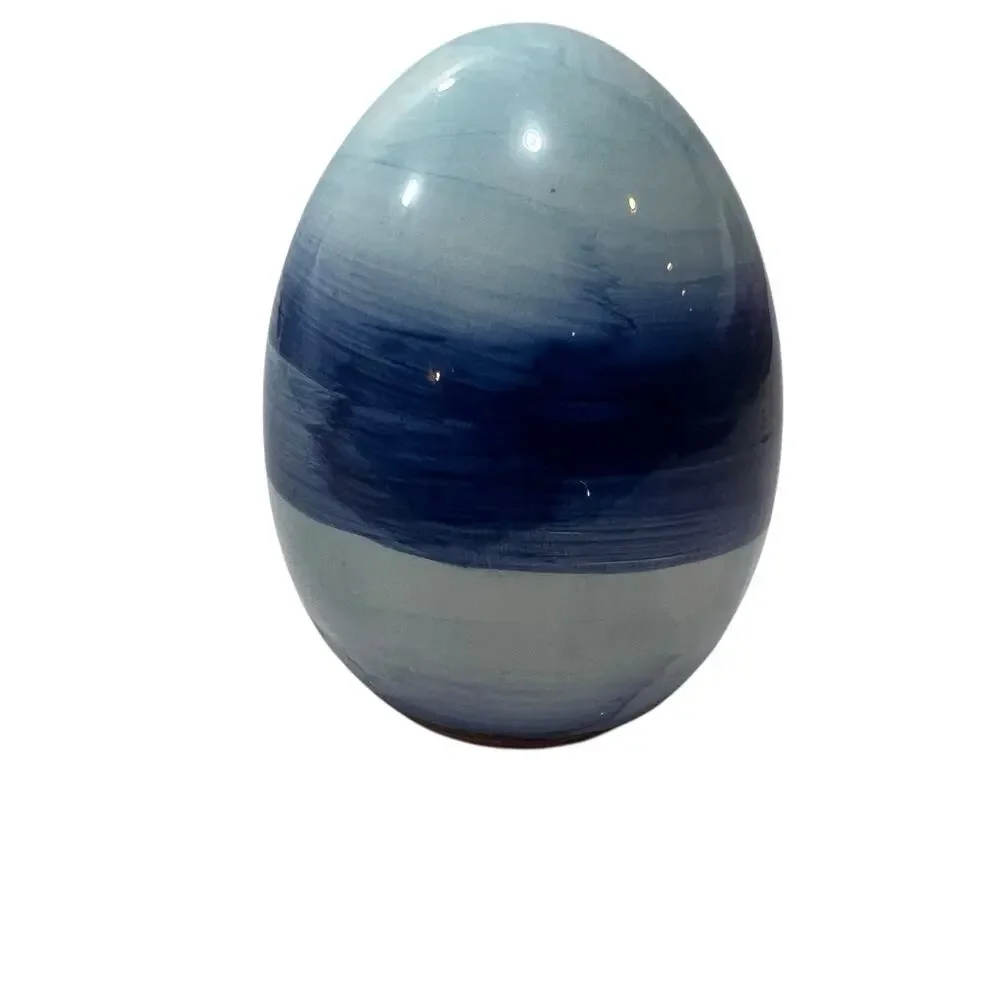 Vintage Nautical Lighthouse Hand-painted Ceramic Egg Lighthouse Sailboat‎